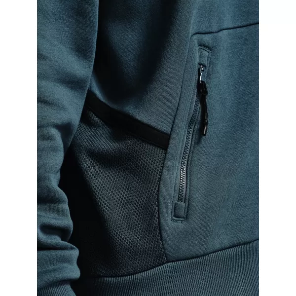  Hanorac pentru bărbați UNDER ARMOUR RIVAL FLEECE AMP FZ HD 1357113-467 ALBASTRU 