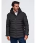 Geaca de iarna matlasata pentru barbati OMBRE OM-JAHP-0305 NEGRU
