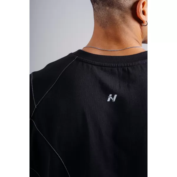  Tricou supradimensionat cu capac pompă NEBBIA PRIMAL 871 NEGRU 