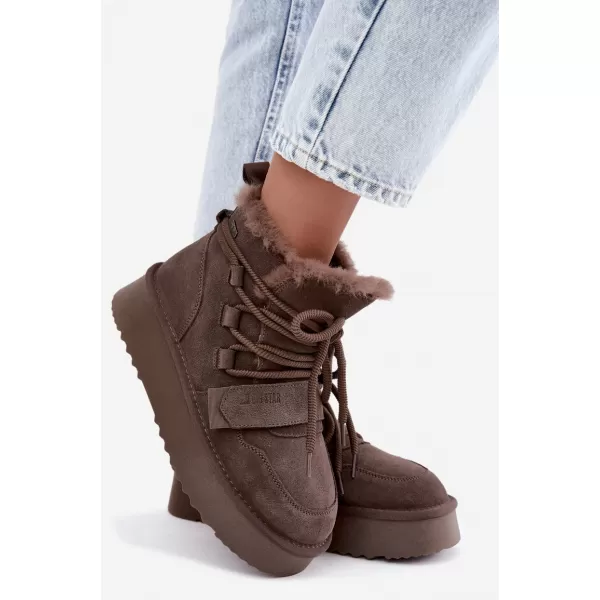  Pantofi de dama BIG STAR SHOES UU274315 UMBRE MARO/BEJ 