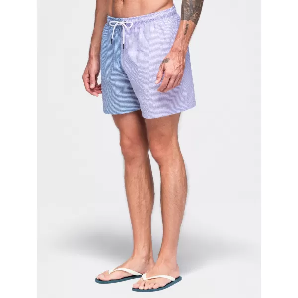  Pantaloni scurți pentru bărbați OMBRE OM-SRSS-0215 ALBASTRU ȘI VIOLET 