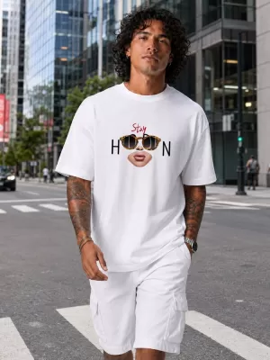 Tricou pentru bărbați DSTREET NX1008R-WH-O ALB