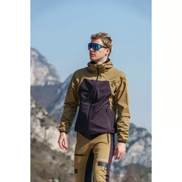  Jachetă softshell impermeabilă pentru bărbați NORDBLANC EXPEDITIOUS NBSSM8323 MARO 