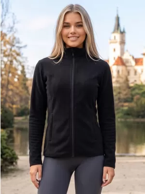 Hanorac de damă din fleece ALPINE PRO SIUSA 4 NEGRU