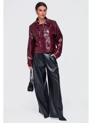 Geaca de dama OMBRE OW-JAFL-0145 BURGUNDIA