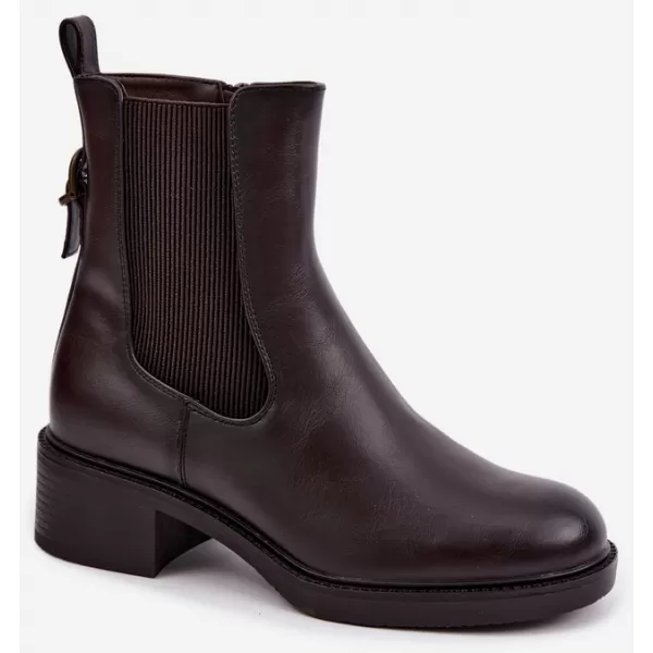  Botine de dama SERGIO LEONE BT-04 MARO ÎNCHIS 