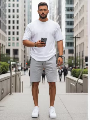 Pantaloni scurți pentru bărbați DSTREET SX2256 GRI DESCHIS