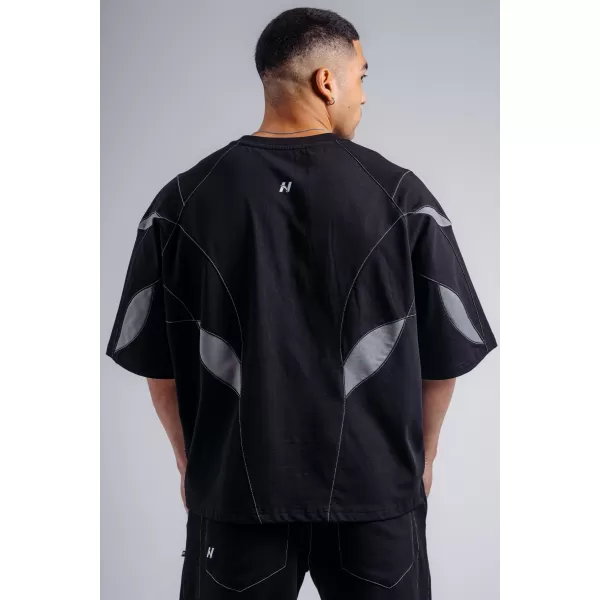  Tricou supradimensionat cu capac pompă NEBBIA PRIMAL 871 NEGRU 