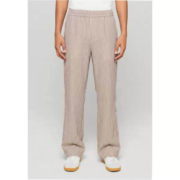  Pantaloni pentru bărbați URBAN CLASSICS TB8418-22409 MOCCA MARO/ALB 