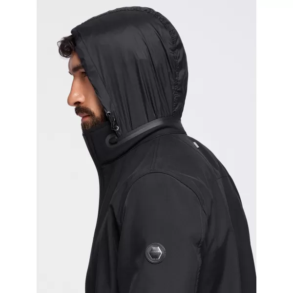 Jachetă cu glugă pentru bărbați OMBRE OM-JANP-0233 NEGRU 