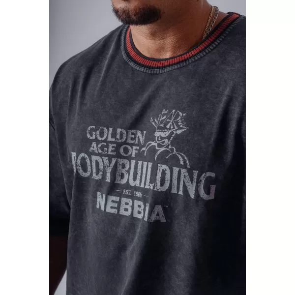  Tricouri pentru bărbați NEBBIA OLYMPIA HEAVYWEIGHT COTTON 941 NEGRU 