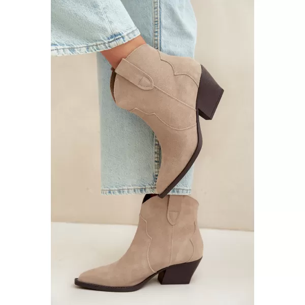  Botine de dama BOTO 6338 BEJ 