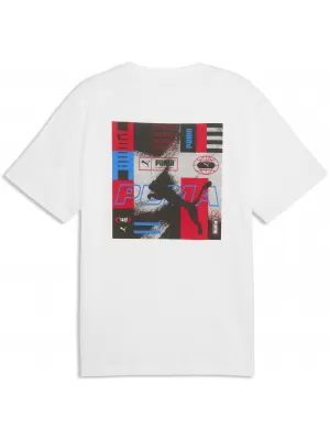 Tricou pentru bărbați PUMA GRAPHICS RELAXED STACKED TEE 69436802 PUMA ALB