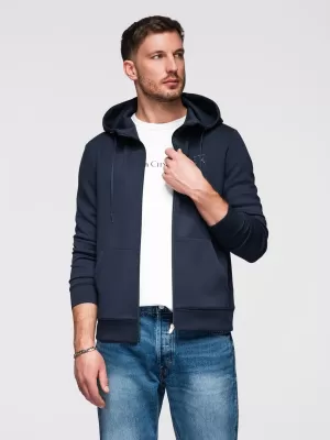 Hanorac pentru bărbați OMBRE OM-SZBC-0196 ALBASTRU MARIN