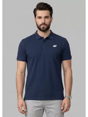 Tricou pentru bărbați cu guler 4F WMM00TPTSM0771 OBICEIURI