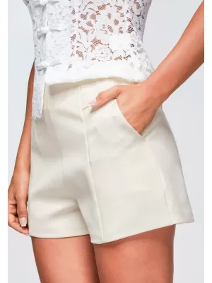 Pantaloni scurți de damă OMBRE OW-ST-E0003 ECRU