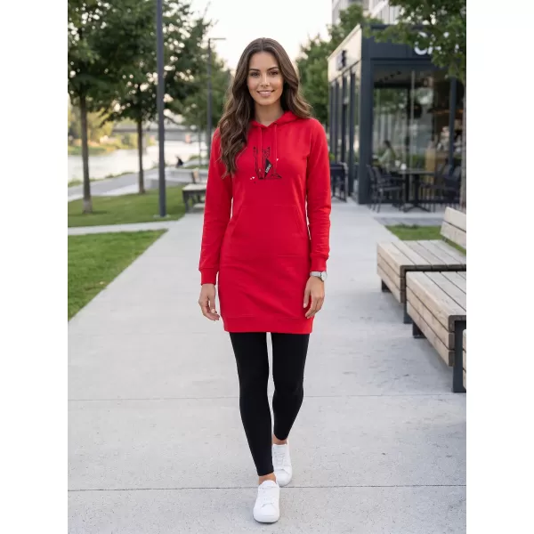  Hanorac prelungit dama ALTISPORT ALW091419 ROŞU 