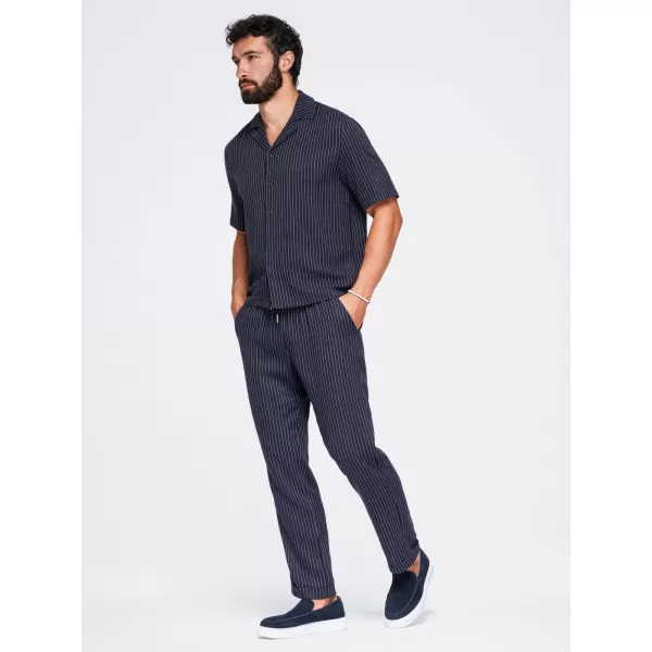 Pantaloni pentru bărbați OMBRE OM-PACP-0311 ALBASTRU MARIN 