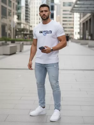 Tricou pentru bărbați DSTREET NX5017R ALB