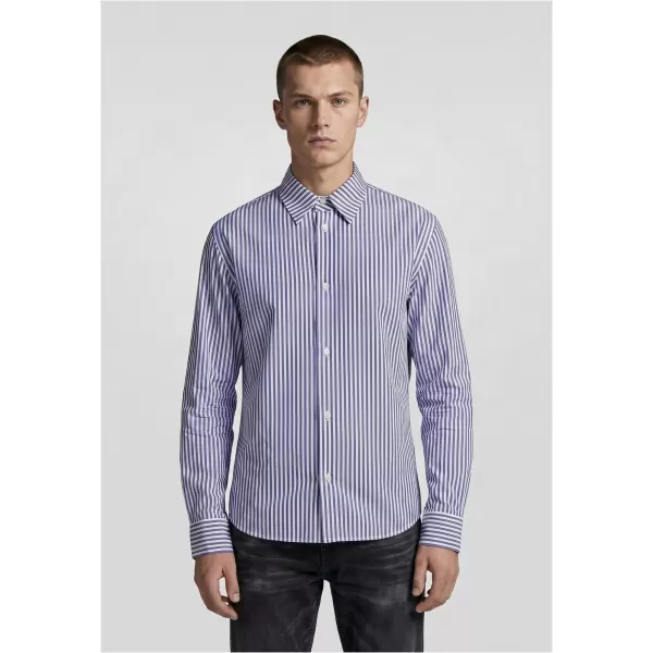  Cămașă pentru bărbați URBAN CLASSICS TB8597-03326 ALBASTRU/ALB 