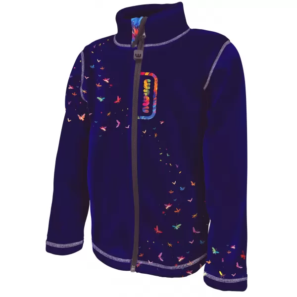  Hanorac fleece pentru copii WAMU DUHOVÁ KOČKA VIOLET ÎNCHIS 