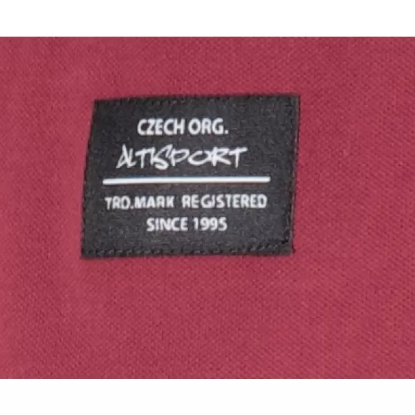  Tricou pentru bărbați cu guler ALTISPORT NP/ALMST90601 BURGUNDIA 