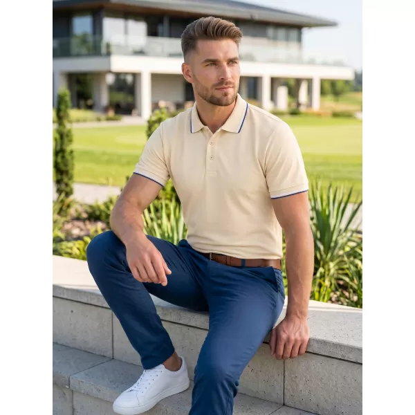  Tricou pentru bărbați cu guler MALFINI FOCUS 232 MIGDALE 
