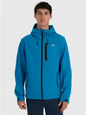 Jachetă softshell pentru bărbați 4F RAW25TSOFM506 ALBASTRU