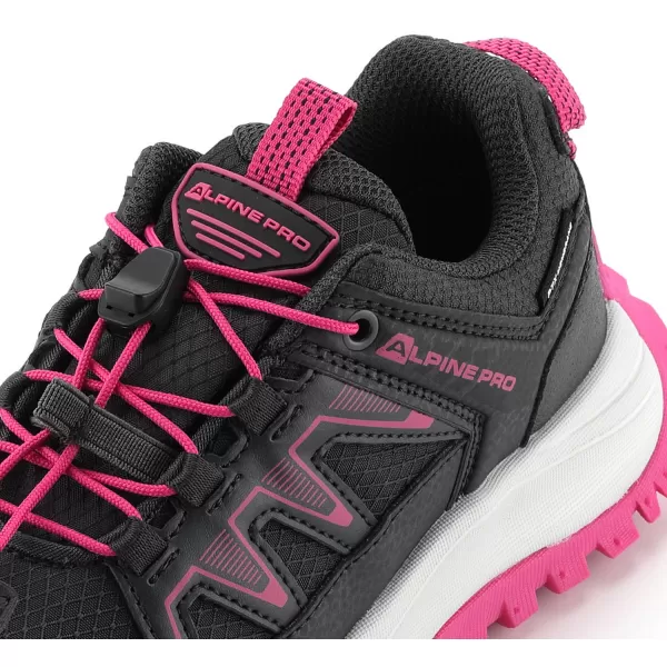  Pantofi de exterior pentru copii ALPINE PRO GERNO GRI ÎNCHIS ADEVĂRAT 