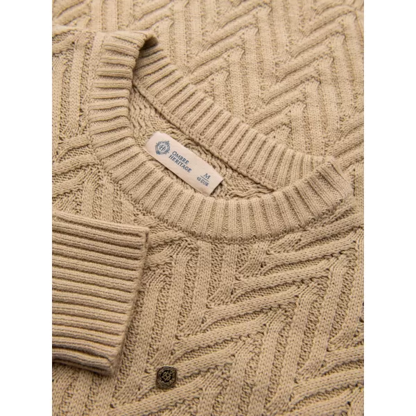  Pulover pentru bărbați OMBRE OM-SWSW-0190 NISIP 
