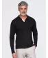 Tricou pentru bărbați cu guler OMBRE OM-POLS-0138 NEGRU