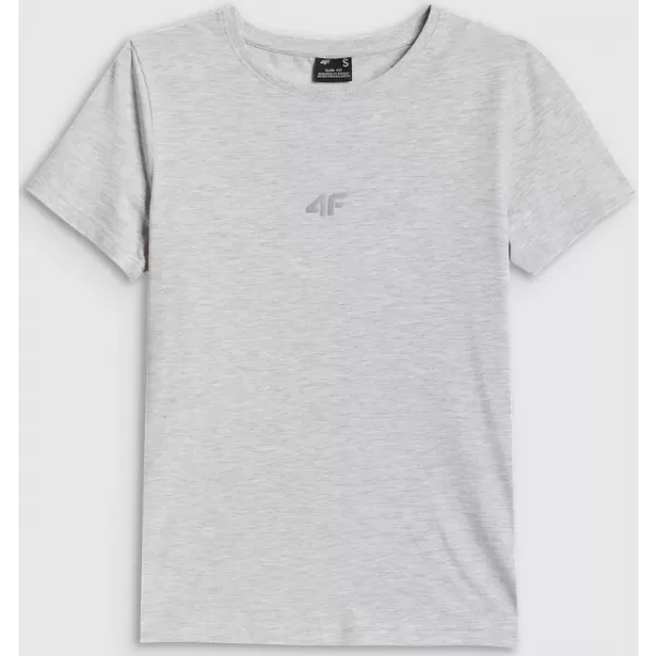  Tricou pentru femei 4F WMM00TTSHF2255 MELANGE GRI DESCHIS RECE 