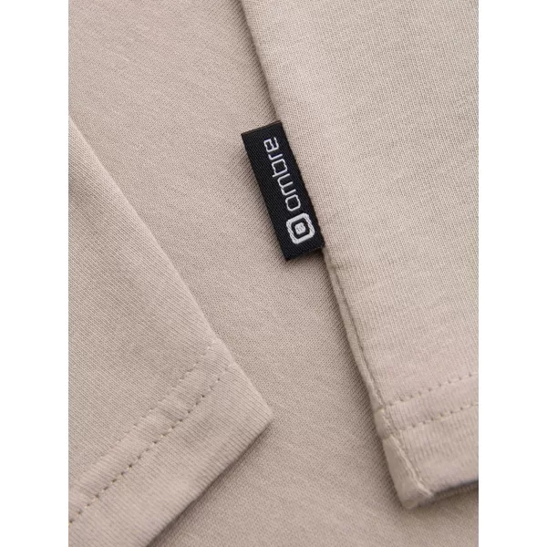  Tricou pentru bărbați OMBRE OM-LSBL-0142 BEJ 
