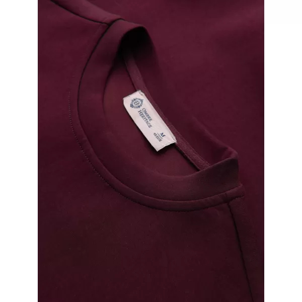  Hanorac pentru bărbați OMBRE OM-SSNZ-0267 BURGUNDIA 