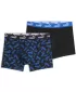Boxeri pentru bărbați PUMA MEN ELEMENTS SCATTERED PRINT BOXERS 94780202 ALBASTRU/NEGRU