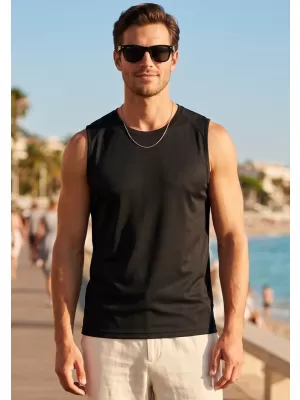 Maieu sport pentru bărbați MALFINI BREEZE 820 NEGRU