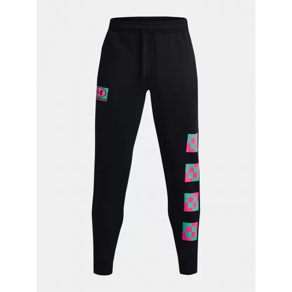  Pantaloni de trening pentru bărbați UNDER ARMOUR UA RIVAL FLEECE GEO JOGGER 1366437-001 NEGRU 
