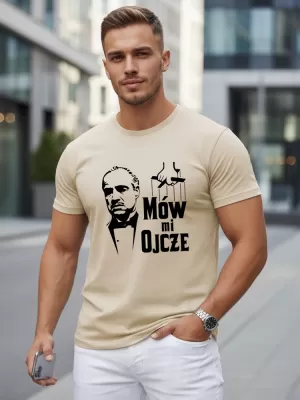 Tricou pentru bărbați DSTREET NX5145R-BT BEJ