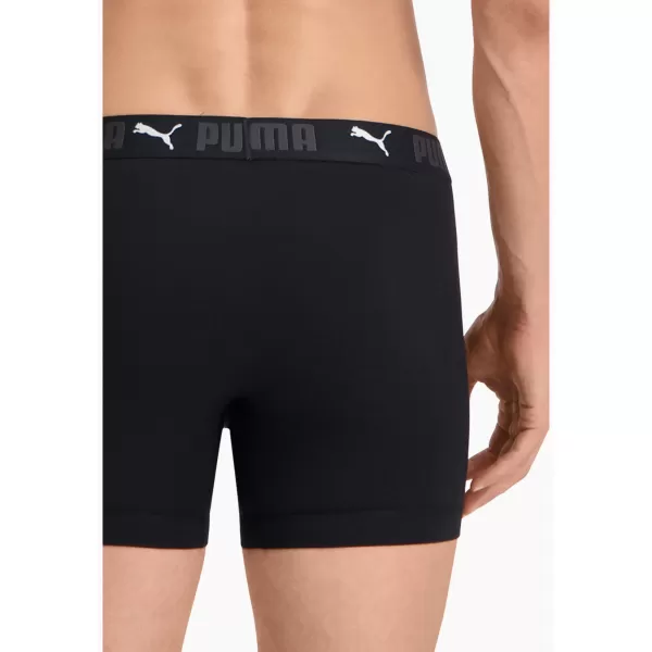  Boxeri pentru bărbați PUMA SPORT COTTON BOXER 2P 93552101 NEGRU 