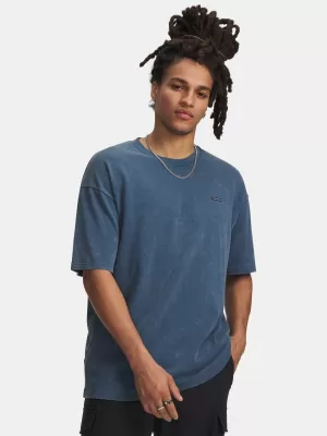 Tricou pentru bărbați UNDER ARMOUR UA M HW OS LOGO WASH SS 1389147-498 ALBASTRU