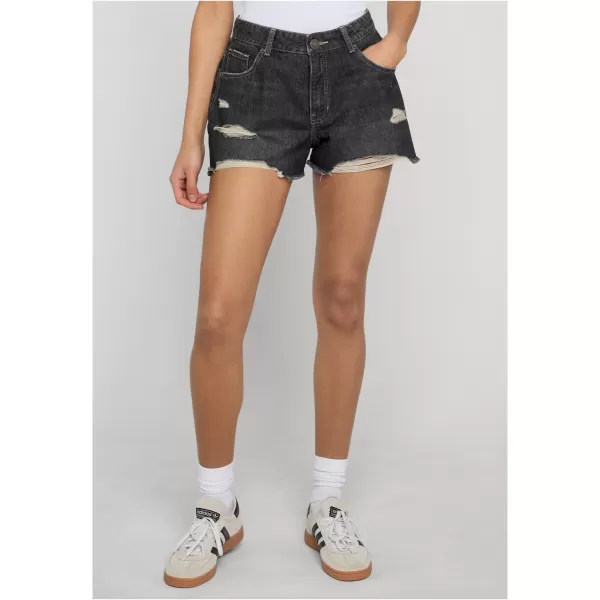  Pantaloni scurți de damă URBAN CLASSICS TB8193 NEGRU SPALAT 