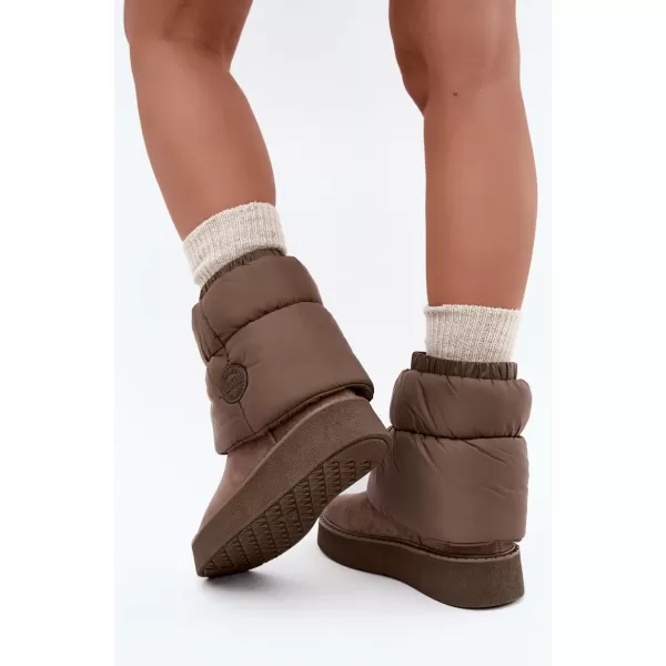  Oameni de zăpadă pentru femei BIG STAR SHOES UU274732 BEJ ÎNCHIS 