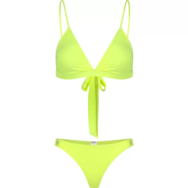  Top bikini dama NORDBLANC WATERFALL NBSSS8213 GALBEN STRĂLUCITOR 