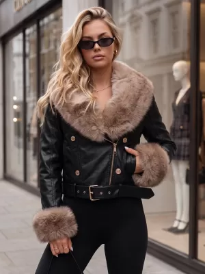 Geaca de dama DSTREET TY5981 NEGRU
