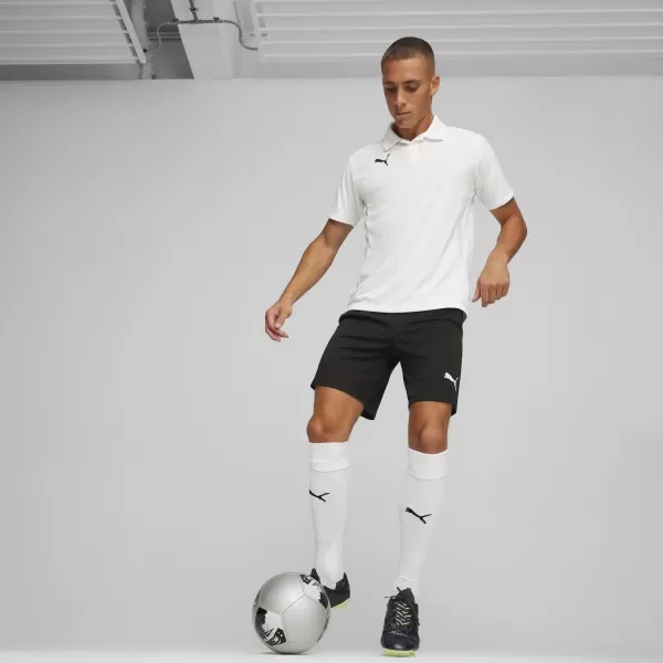  Tricou pentru bărbați cu guler PUMA TEAMGOAL POLO 658771-04 PUMA ALB/NEGRU/GRI PENE 