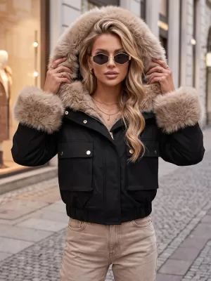 Geaca de dama DSTREET TY5835 NEGRU