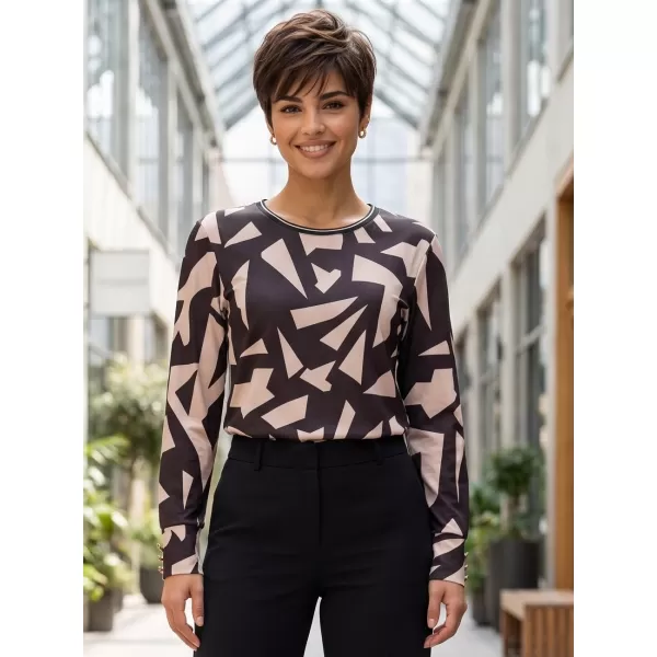  Tricou de damă ALTISPORT ILENA NEGRU/BEJ 