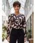 Tricou de damă ALTISPORT ILENA NEGRU/BEJ