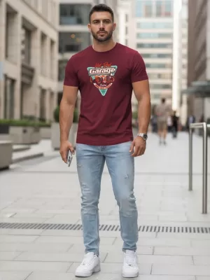 Tricou pentru bărbați DSTREET NX5093R-BU BURGUNDIA