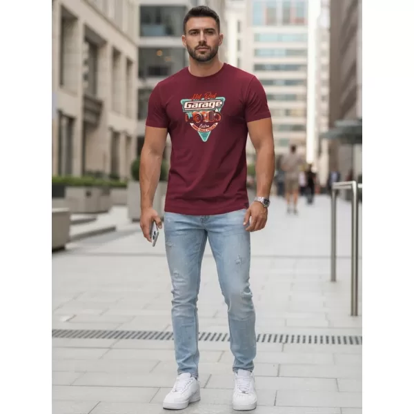  Tricou pentru bărbați DSTREET NX5093R-BU BURGUNDIA 
